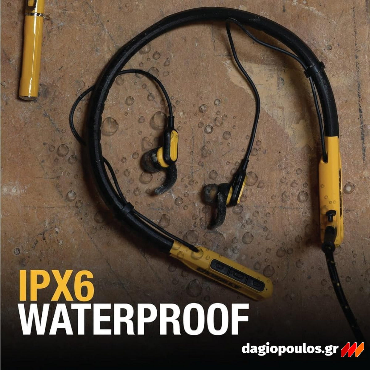 DeWalt 1902091DWG Bluetooth Ασύρματα Ακουστικά Λαιμού PRO