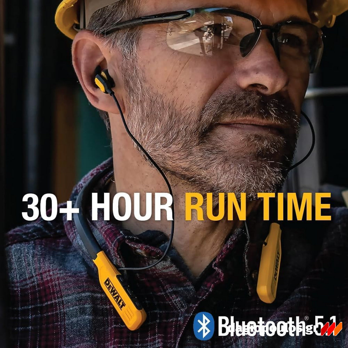 DeWalt 1902091DWG Bluetooth Ασύρματα Ακουστικά Λαιμού PRO