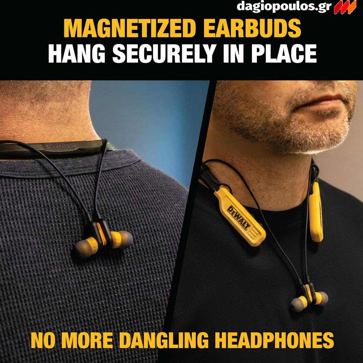 DeWalt 1902091DWG Bluetooth Ασύρματα Ακουστικά Λαιμού PRO