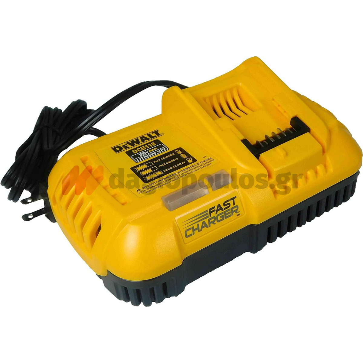 DeWalt DCB118-QW Ταχυφορτιστής Μπαταριών XR Flexvolt Powerstack 8Α 10.8-12-14.4-18V Li-Ion