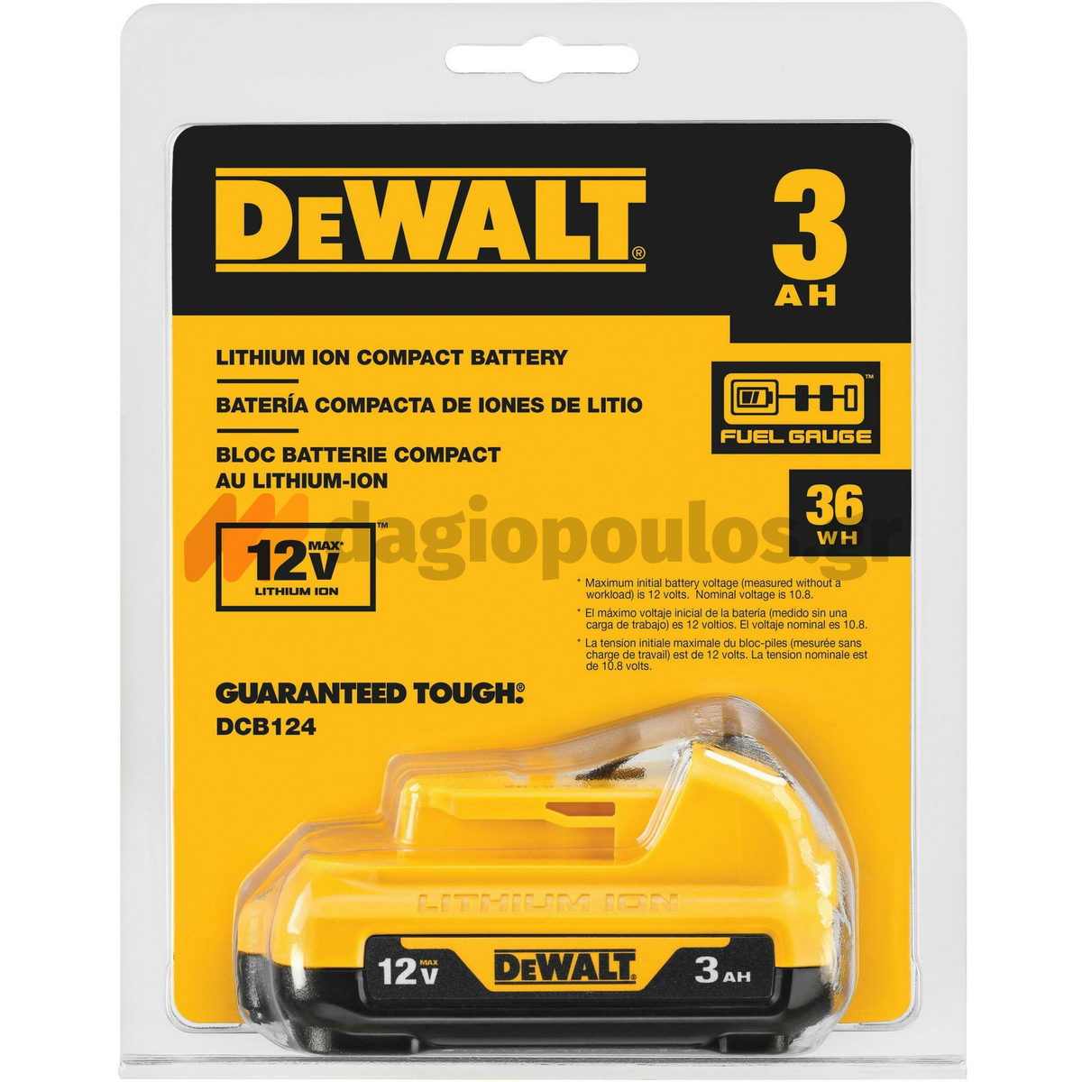 DeWalt DCB124-XJ Μπαταρία Επαναφορτιζόμενη XR 12V Li-Ion 3.0Ah