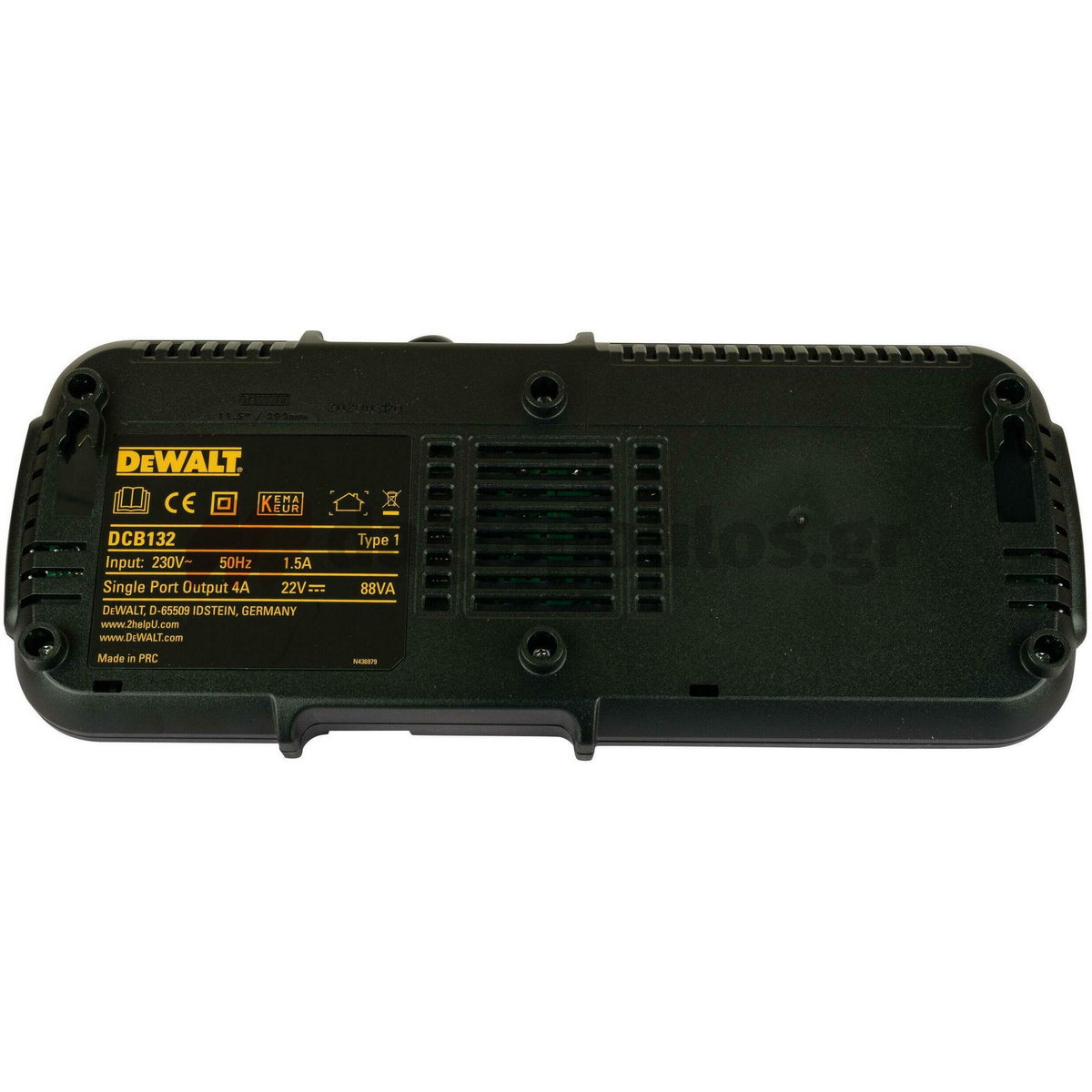 Dewalt DCB132-QW Ταχυφορτιστής Δύο Θέσεων Μπαταριών XR Flexvolt Powerstack 4Α 10.8-12-14.4-18V Li-Ion