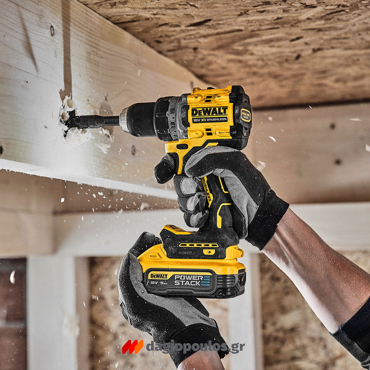 DeWalt DCD800H2T-QW Brushless Δραπανοκατσάβιδο Μπαταρίας 18V Li-Ion Με 2 Μπαταρίες 5.0Ah & Βαλίτσα T-Stak