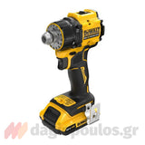 DeWalt DCD803D2T-QW Brushless Δραπανοκατσάβιδο Μπαταρίας Πολλαπλών Κεφαλών 18V Li-Ion Με 2 Μπατ.2.0Ah - Βαλίτσα T-STAK