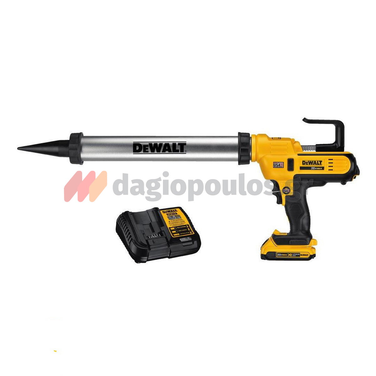 DeWalt DCE580D1-QW Πιστόλι Σιλικόνης Μπαταρίας 18V Li-Ion 310-600ml Με Μπαταρία 2.0Ah