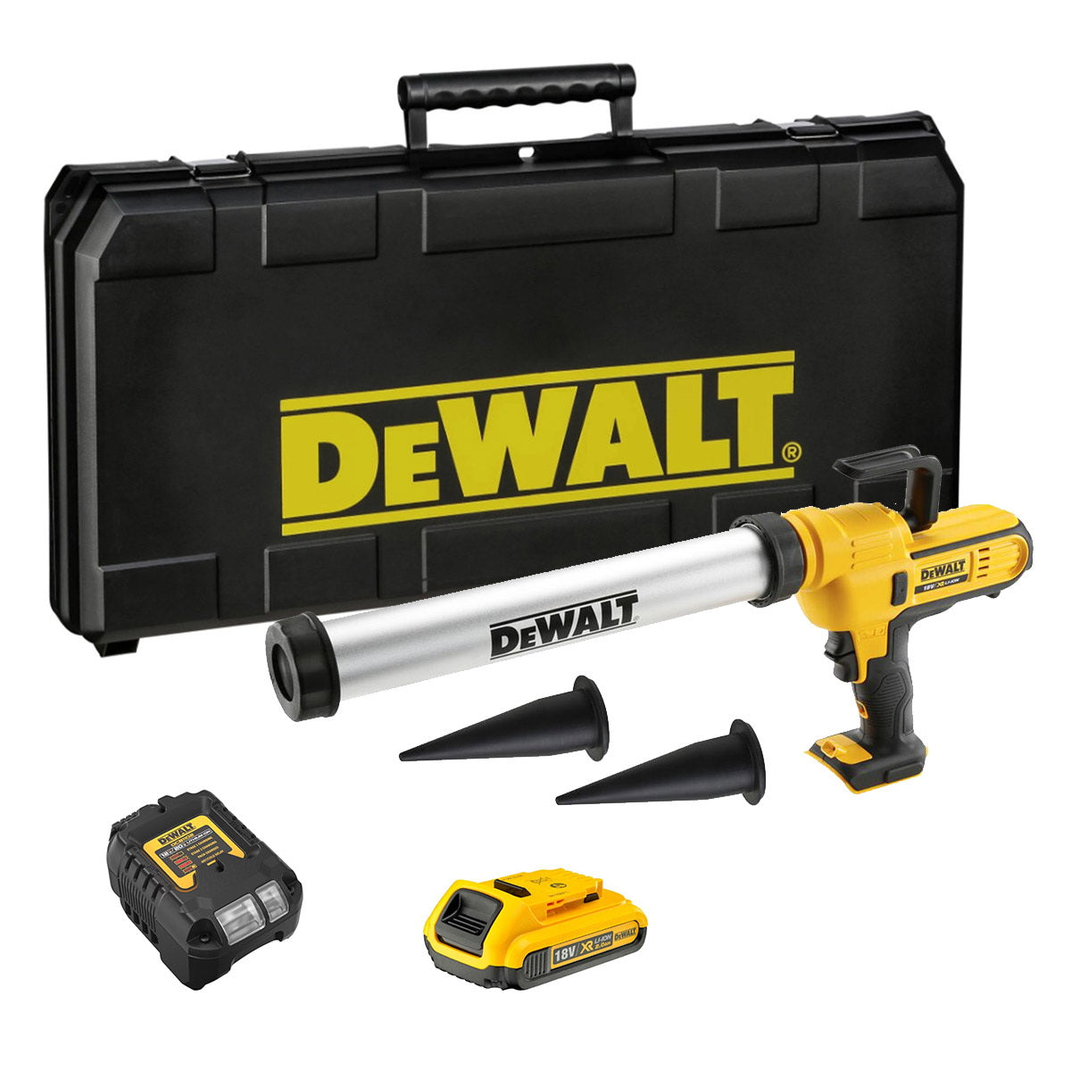 DeWalt DCE580D1-QW Πιστόλι Σιλικόνης Μπαταρίας 18V Li-Ion 310-600ml Με Μπαταρία 2.0Ah