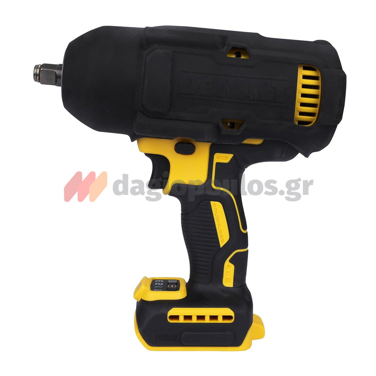 DeWalt DCF900P2G-QW Brushless Μπουλονόκλειδο Μπαταρίας 18V Li-Ion XR 1/2" 1898Nm Με 2 Μπαταρίες 5.0Ah Powerstack & Βάση & Ελαστικό Κέλυφος Προστασίας