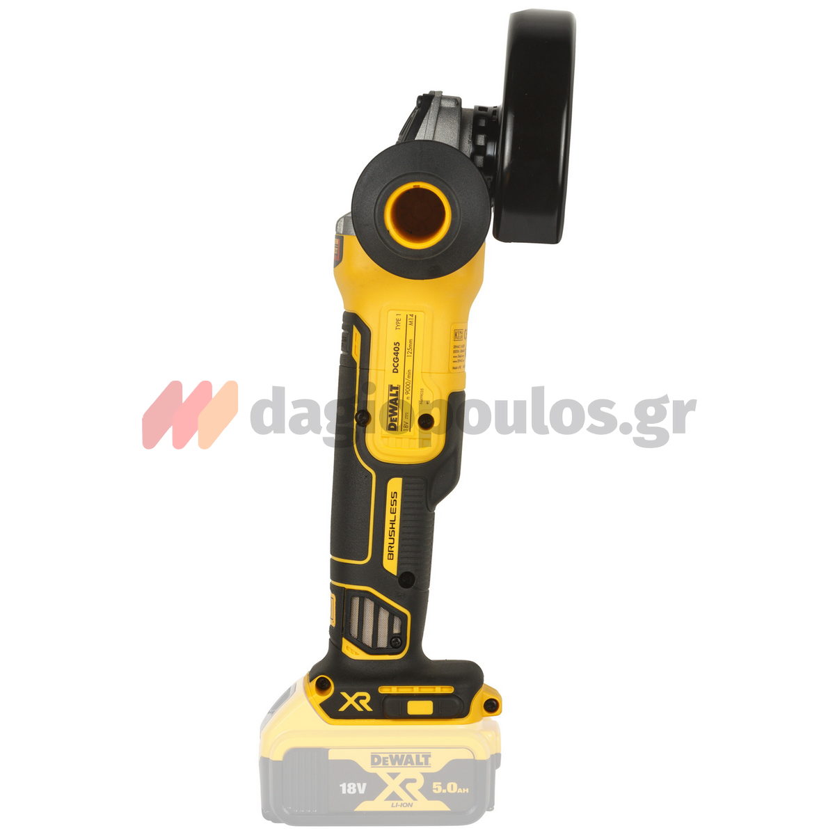 DeWalt DCG405N-XJ Brushless Γωνιακός Τροχός Μπαταρίας 18V Li-Ion 125mm SOLO