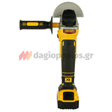 DeWalt DCG405P2-QW Brushless Γωνιακός Τροχός Μπαταρίας 18V Li-Ion 125mm Με 2 Μπαταρίες 5.0Ah & Βαλίτσα T-Stak