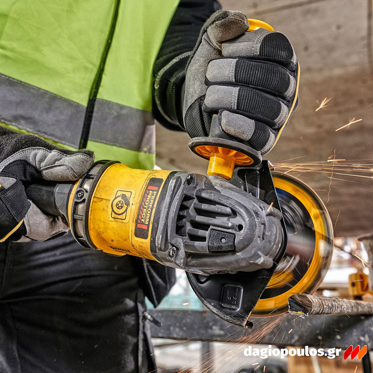 Dewalt DCG418X2-QW Brushless Γωνιακός Τροχός Μπαταρίας 54V Li-Ion 125mm Με 2 Μπατ.9.0Ah - Βαλίτσα T-Stack