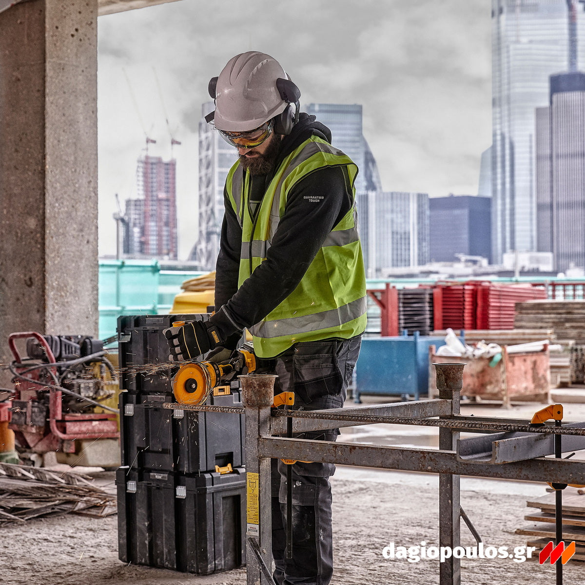 Dewalt DCG418X2-QW Brushless Γωνιακός Τροχός Μπαταρίας 54V Li-Ion 125mm Με 2 Μπατ.9.0Ah - Βαλίτσα T-Stack