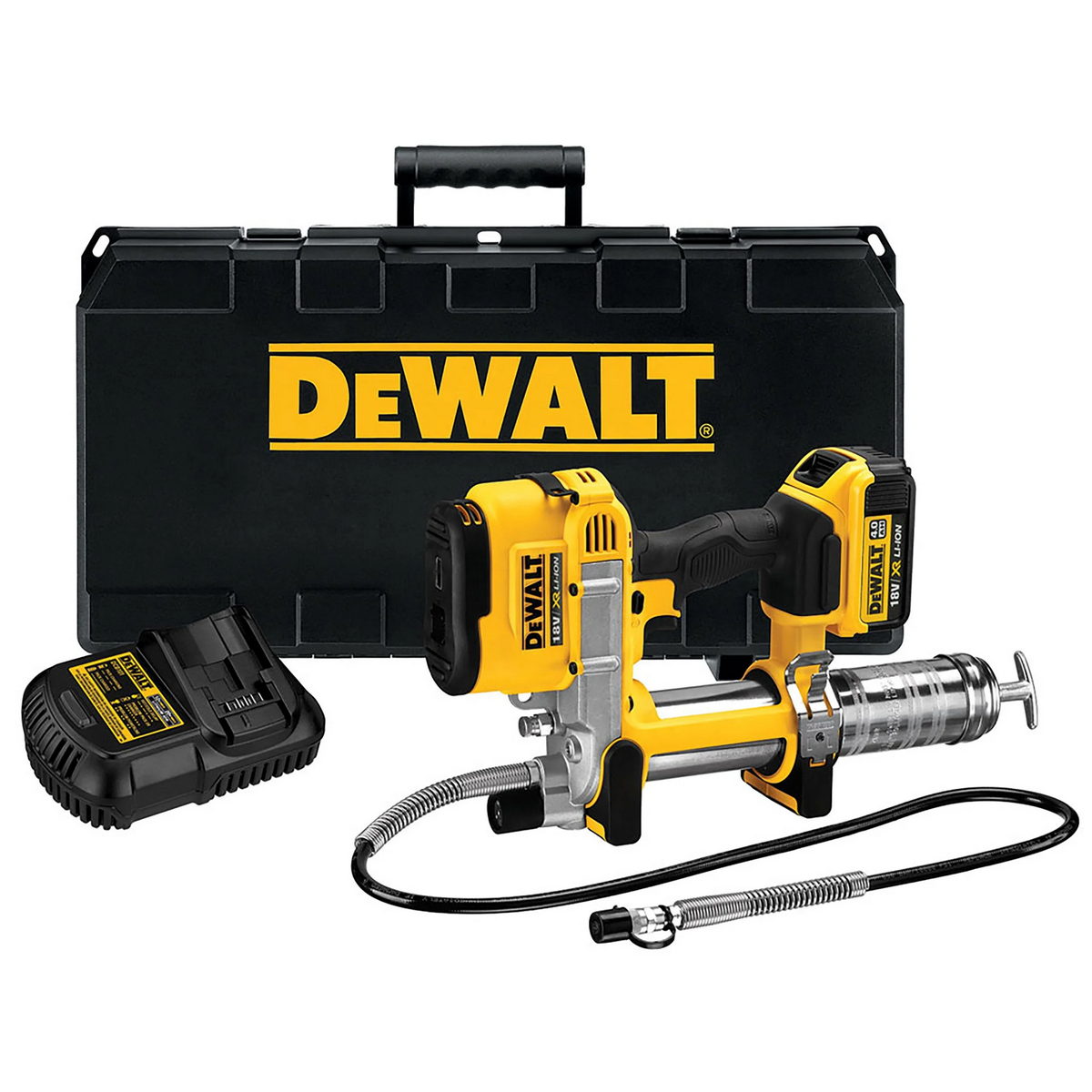 DeWalt DCGG571M1-GB Επαγγελματικός Γρασαδόρος Μπαταρίας 18V Li-Ion Με Μπαταρία 4.0 Ah - Βαλίτσα