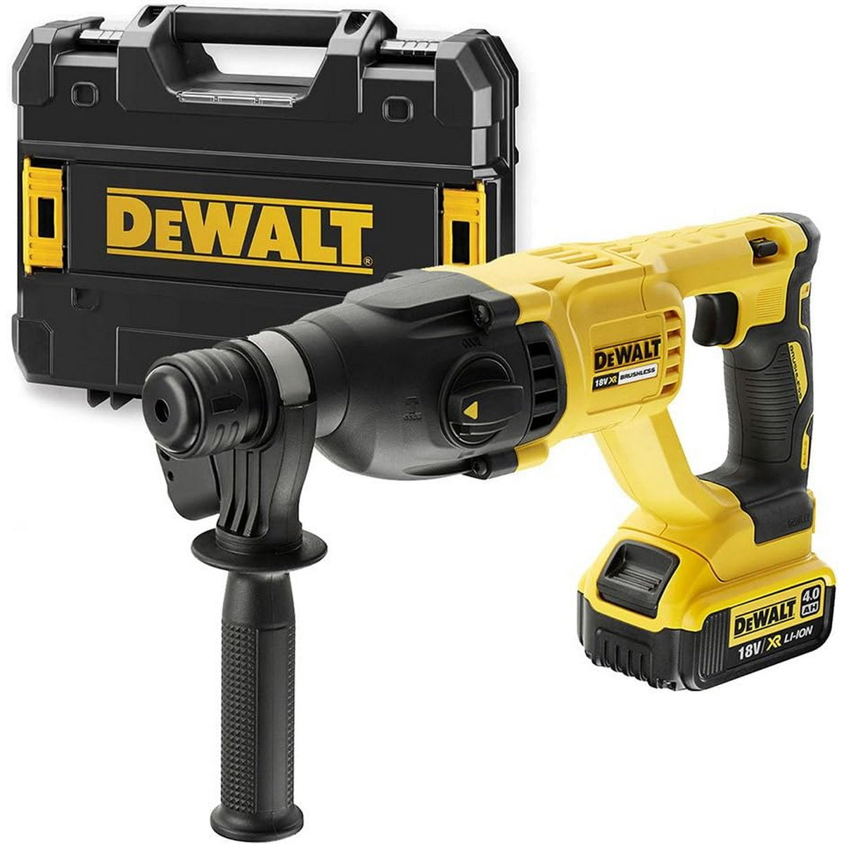 DeWalt DCH133M1-QW SDS Plus Brushless Πνευματικό Πιστολέτο Μπαταρίας 18V Li-Ion 2.6J 2.3kgr Με Μπαταρία 4.0Ah & Βαλίτσα T-Stak
