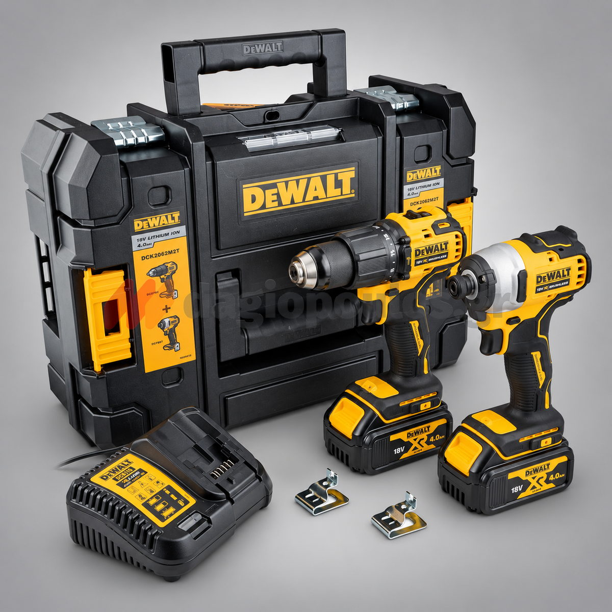 DeWalt DCK2062M2T-QW Σετ Brushless Κρουστικό Δραπανοκατσάβιδο & Παλμικό Κατσαβίδι 18V με 2 Μπατ.4.0Ah - Φορτιστή - Βαλίτσα