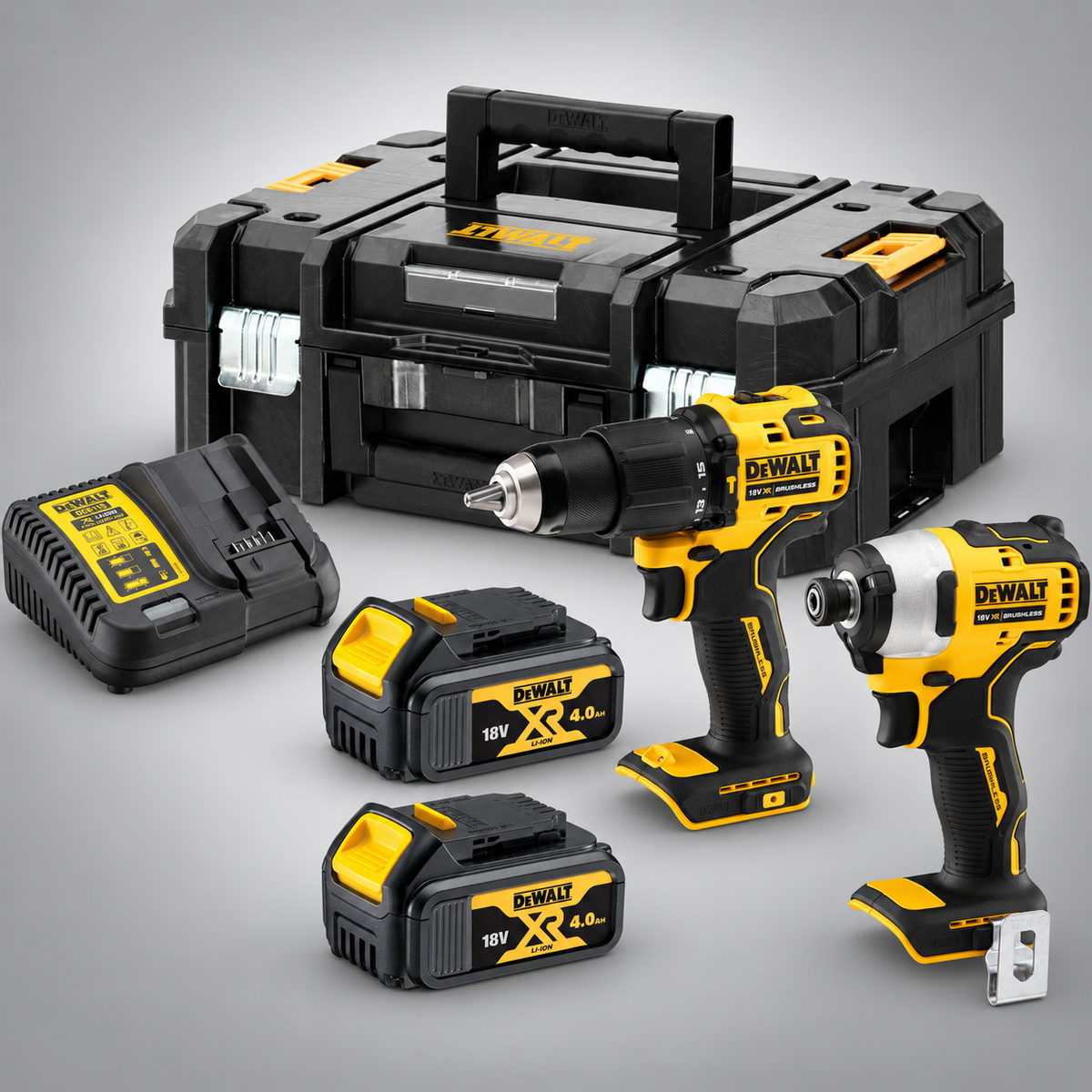 DeWalt DCK2062M2T-QW Σετ Brushless Κρουστικό Δραπανοκατσάβιδο & Παλμικό Κατσαβίδι 18V με 2 Μπατ.4.0Ah - Φορτιστή - Βαλίτσα