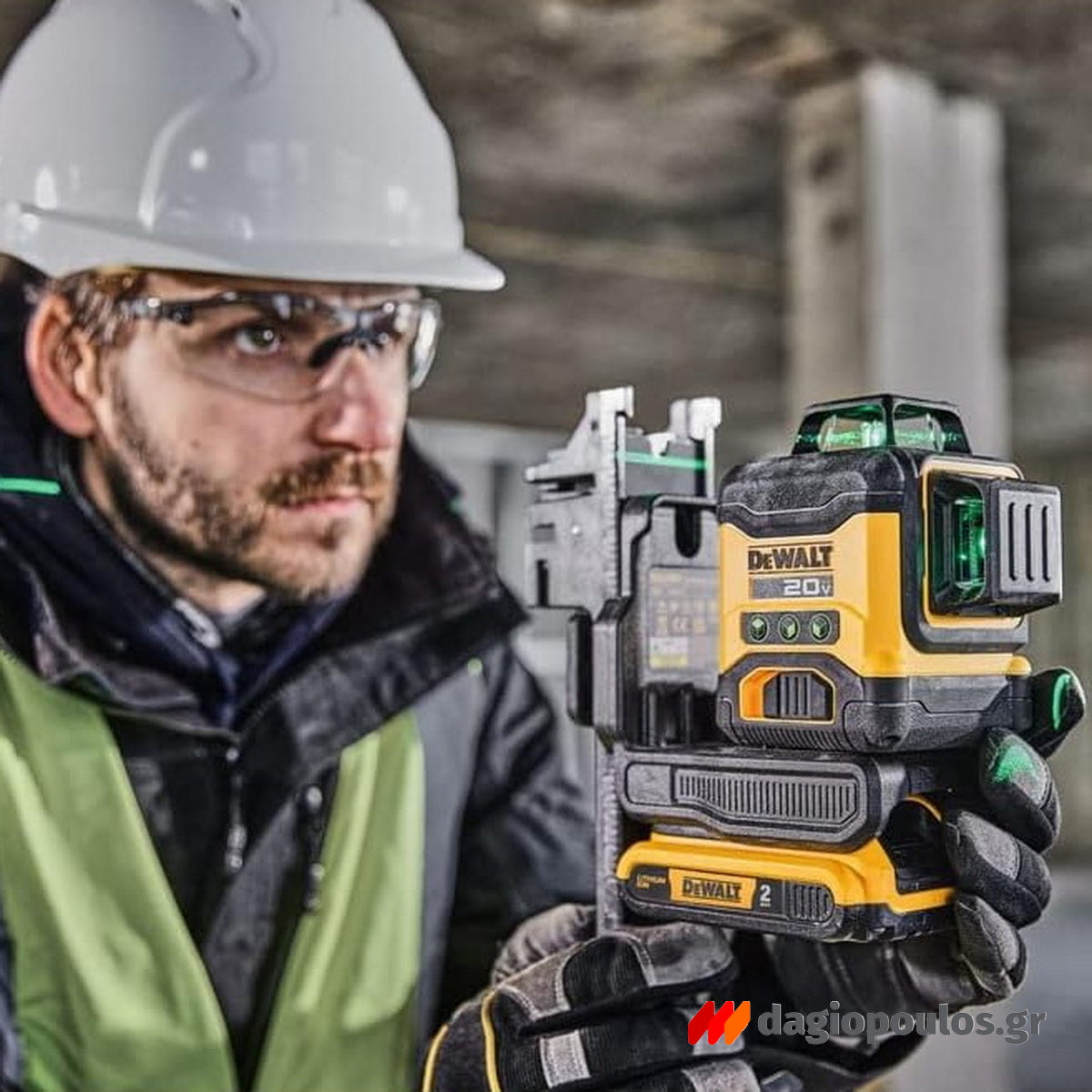 DeWalt DCLE34031D1 Αλφάδι Λέιζερ 3x360° Πράσινη Δέσμη 18V Li-Ion Με Μπαταρία 2.0Ah