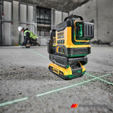 DeWalt DCLE34031D1 Αλφάδι Λέιζερ 3x360° Πράσινη Δέσμη 18V Li-Ion Με Μπαταρία 2.0Ah