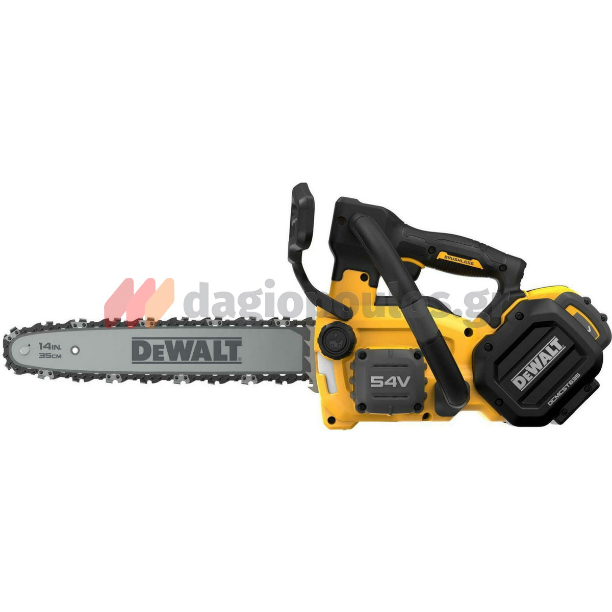 DeWalt DCMCST635X1-QW Brushless Αλυσοπρίονο Μπαταρίας 54V Li-Ion 35cm Με Μπαταρία 9.0Ah