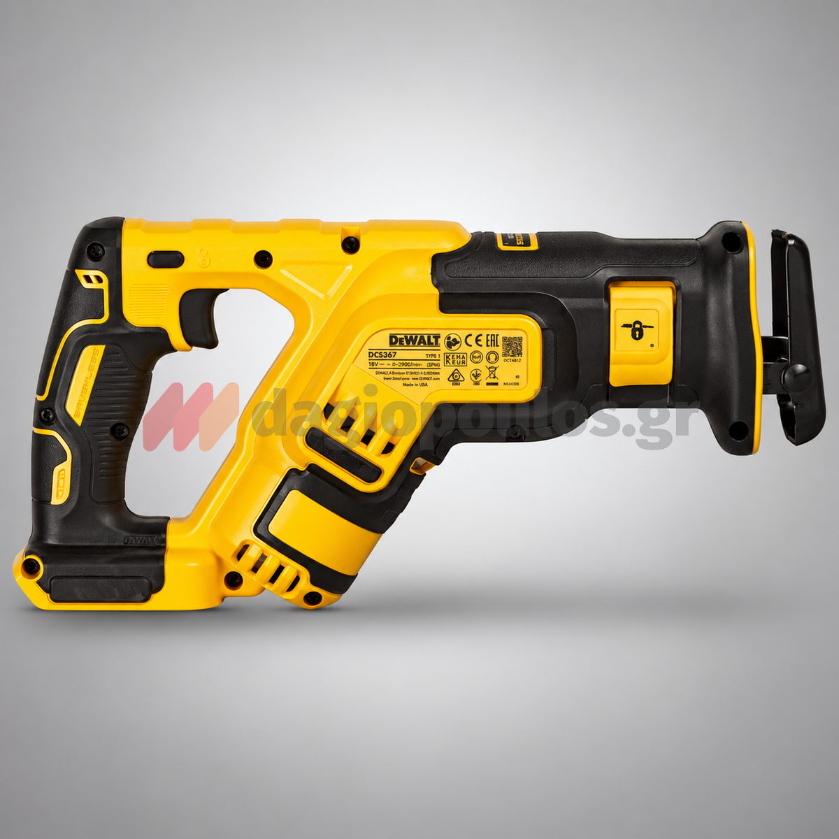 DeWalt DCS367P2-QW Brushless Σπαθοσέγα (Σεγάτσα) Μπαταρίας XR 18V Li-Ion Με 2 Μπατ.5.0Ah-Φορτιστή-Βαλίτσα T-Stak