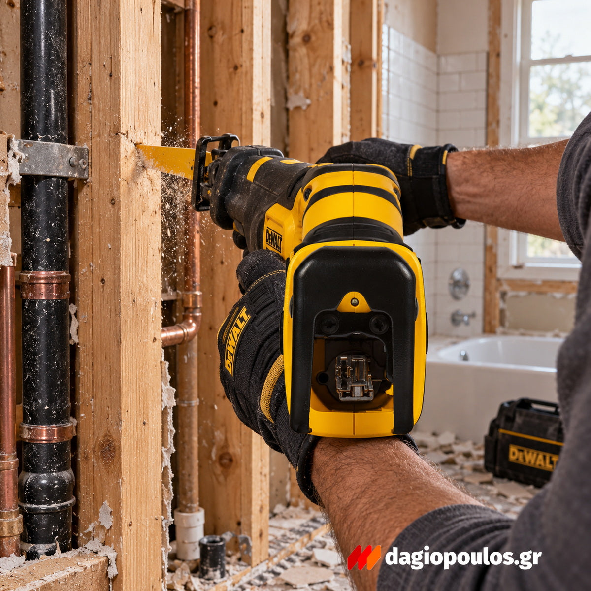 DeWalt DCS367P2-QW Brushless Σπαθοσέγα (Σεγάτσα) Μπαταρίας XR 18V Li-Ion Με 2 Μπατ.5.0Ah-Φορτιστή-Βαλίτσα T-Stak
