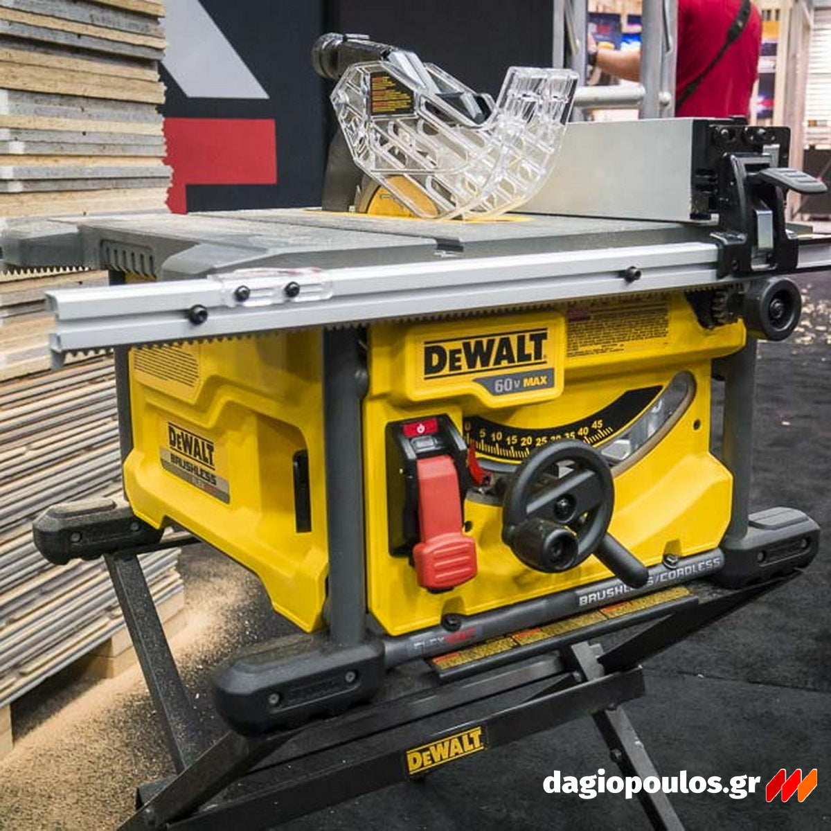 DeWalt DCS7485T2-QW Brushless Δισκοπρίονο Πάγκου Μπαταρίας 54V Flexvolt 210mm Με 2 Μπατ.6.0Ah