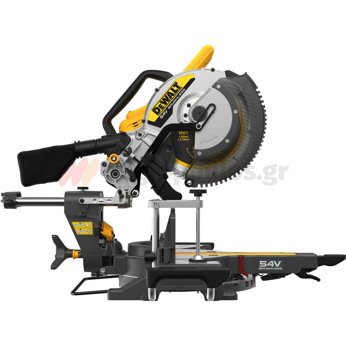 DeWalt DCS781X2-QW Brushless Φαλτσοπρίονο Πάγκου Συρόμενο (Radial) Μπαταρίας 54V XR FLEXVOLT 305mm Με 2 Μπατ.9.0Ah