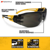 DeWalt DPG108-2D Γυαλιά Προστασίας Εργαζομένων Φιμέ Ανοικτού Τύπου