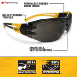DeWalt DPG108-2D Γυαλιά Προστασίας Εργαζομένων Φιμέ Ανοικτού Τύπου
