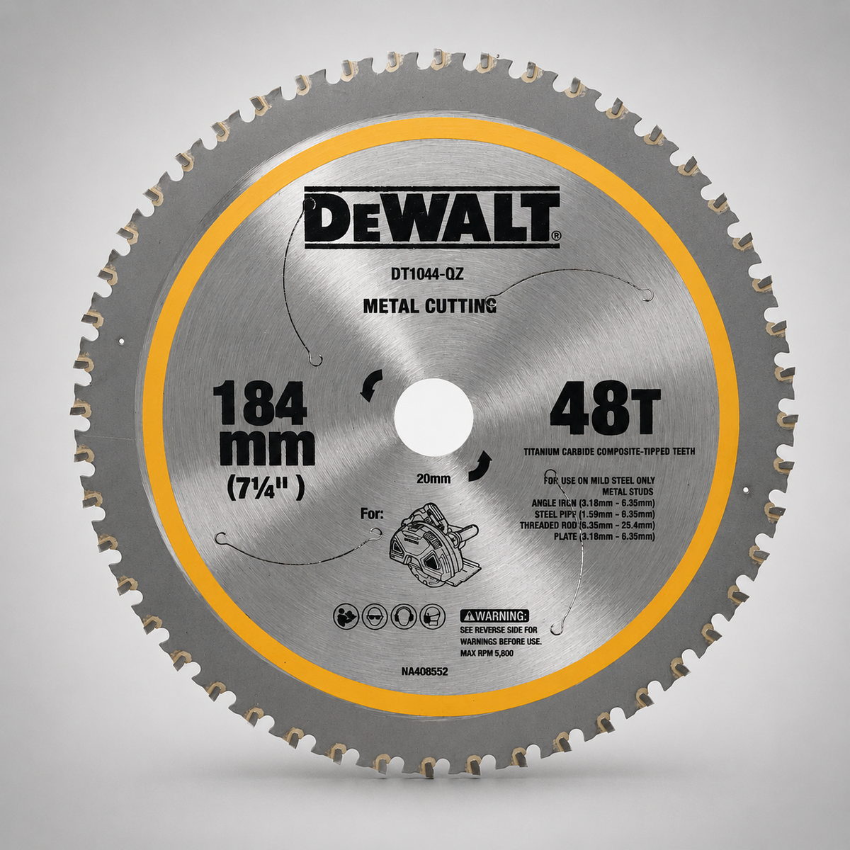 DeWalt DT1044-QZ Δίσκος Κοπής Μετάλλων 48Τ 184mm