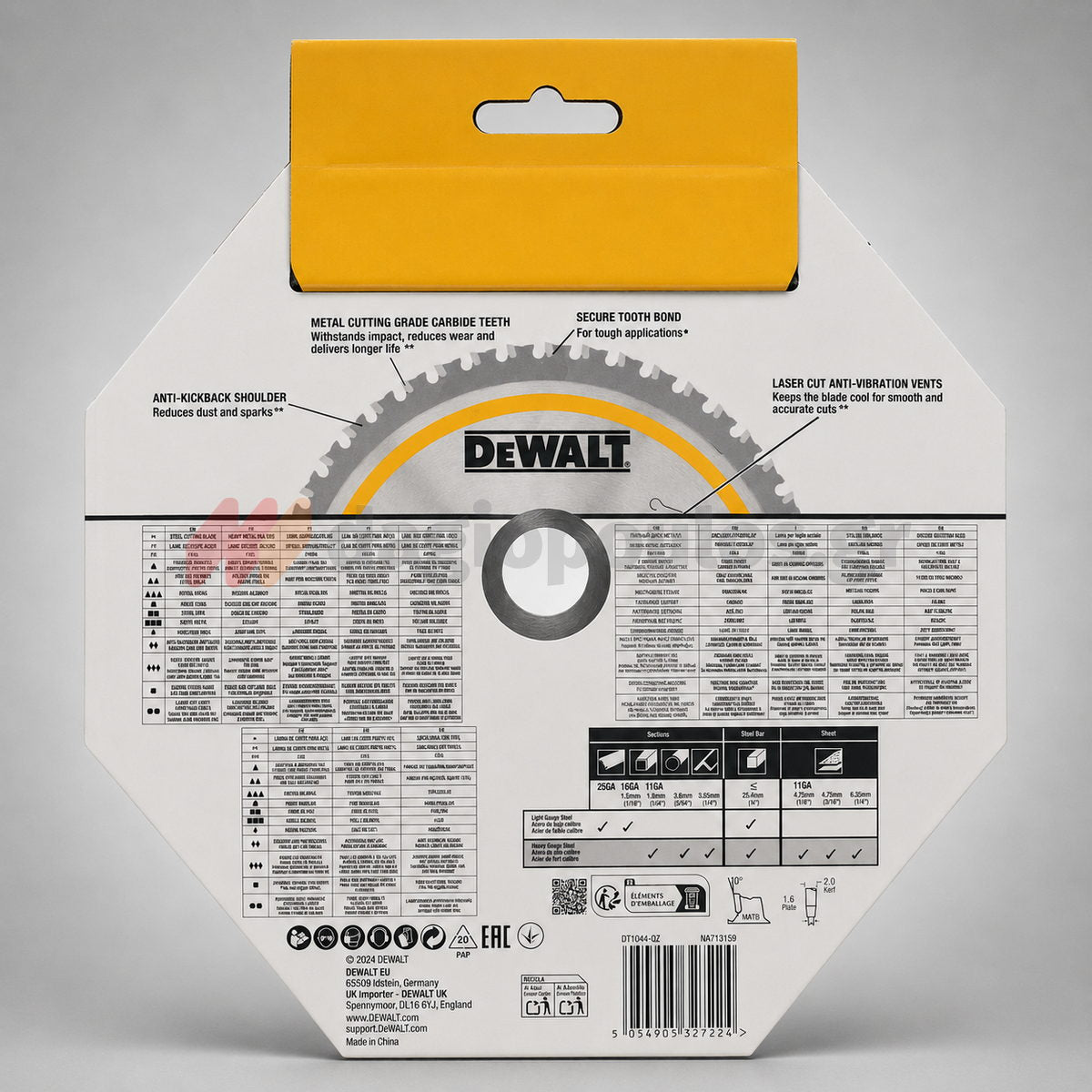 DeWalt DT1044-QZ Δίσκος Κοπής Μετάλλων 48Τ 184mm