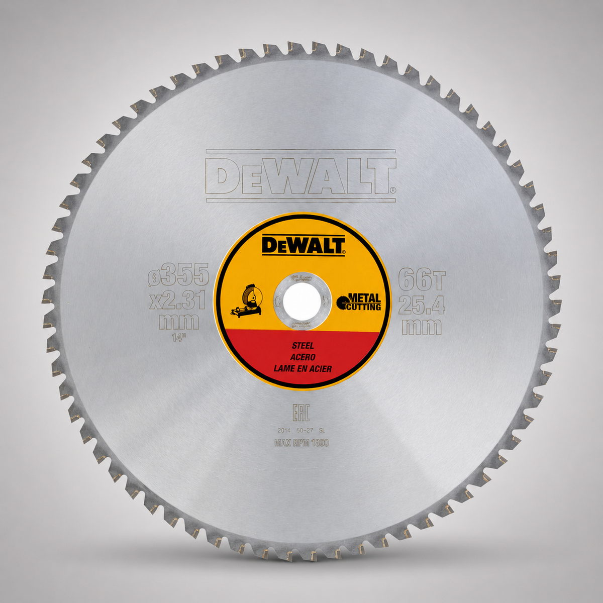 DeWalt DT1926-QZ Δίσκος Κοπής Καρβιδίου Μετάλλων 66Τ 355mm