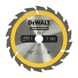 DeWalt DT1933 Δίσκος Κοπής Ξύλου 18T 165mm