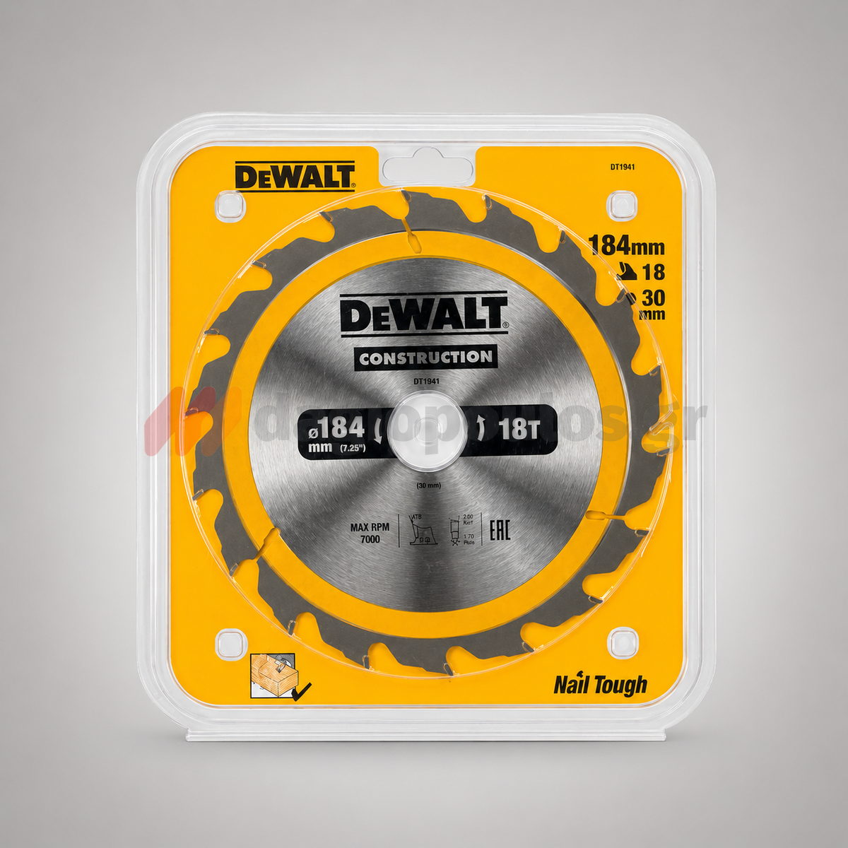 DeWalt DT1941-QZ Δίσκος Κοπής Ξύλου 18T 184mm