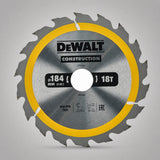 DeWalt DT1941-QZ Δίσκος Κοπής Ξύλου 18T 184mm