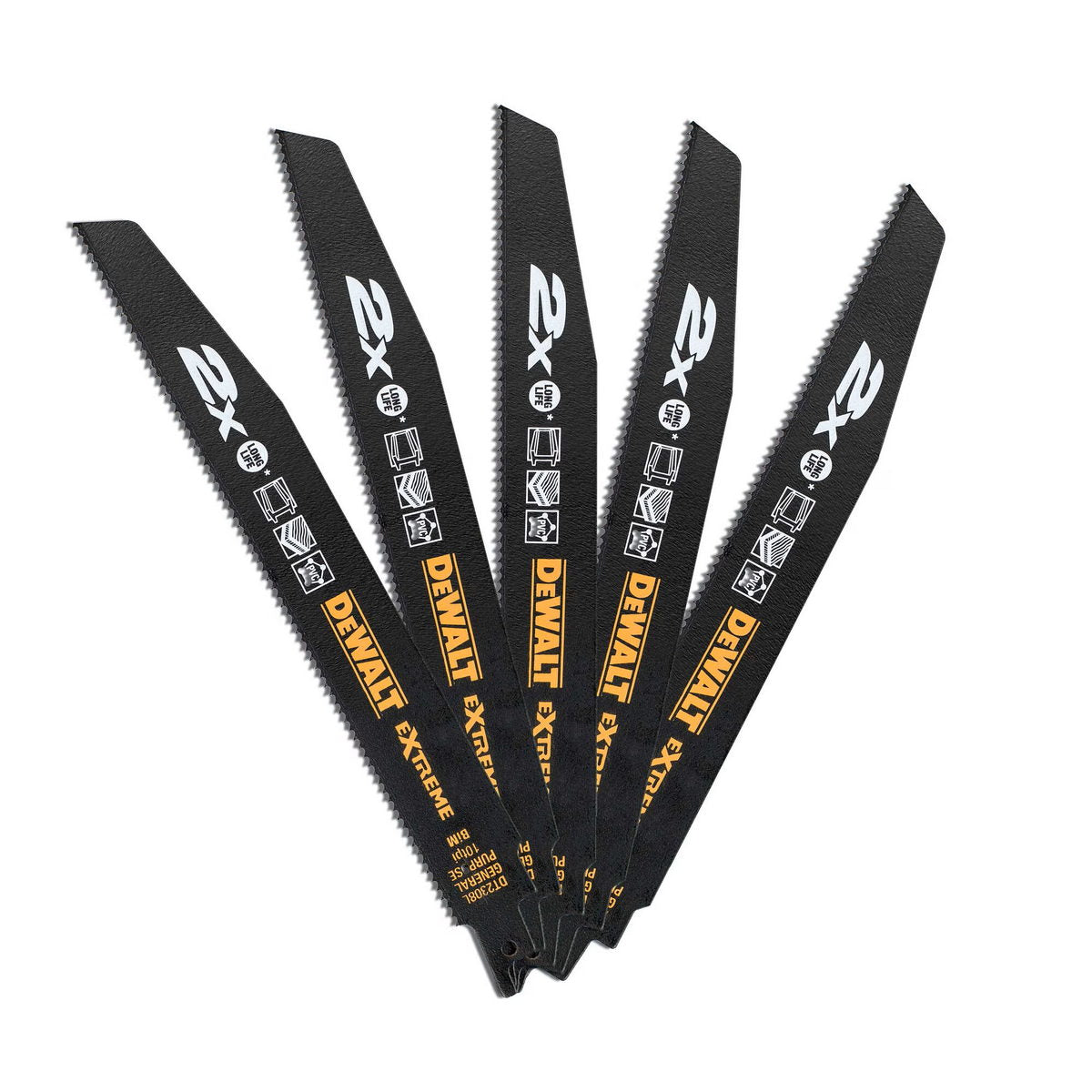 DeWalt DT2308L-QZ EXTREME 2X LONG LIFE Συλλογή Λάμες Σπαθοσέγας (Σεγάτσας) Γενικής Χρήσης Σετ 5 Τεμ