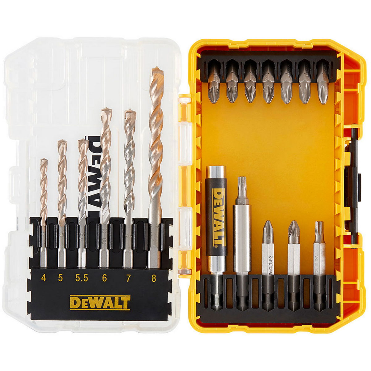 DeWalt DT70712-QZ Extreme Συλλογή Τρυπάνια Μυτες Αντάπτορες Σετ 19 Τεμ
