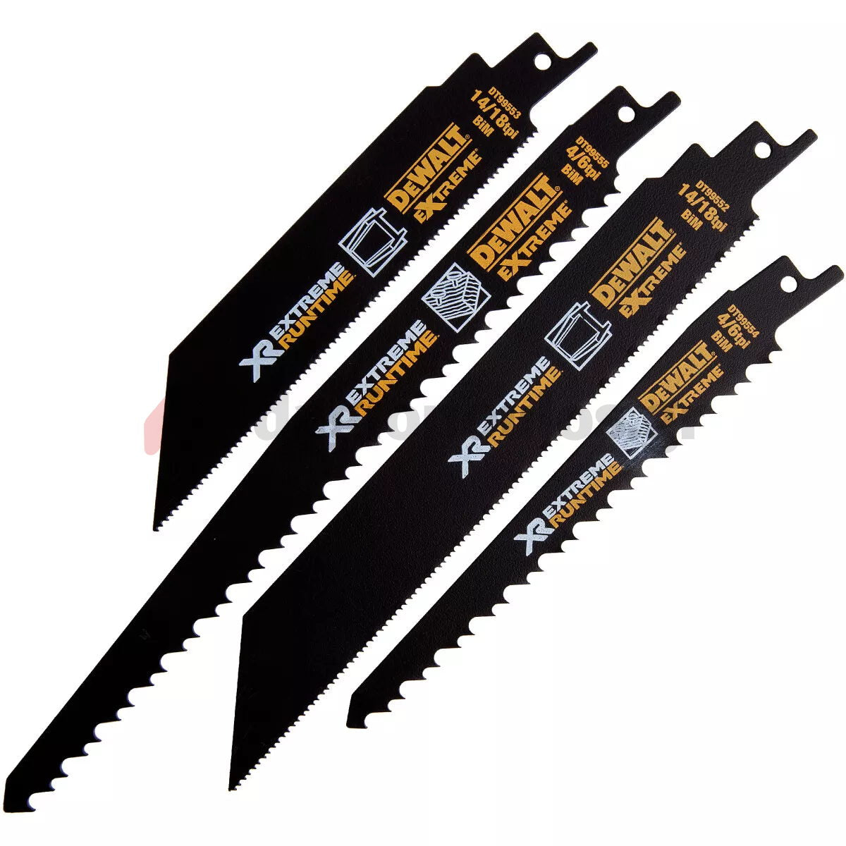 DeWalt DT99551-QZ XR EXTREME® RUNTIME™ Συλλογή Λάμες Σπαθοσέγας (Σεγάτσας) Bi-Metal Για Ξύλο Μέταλλο Σετ 8 Τεμ