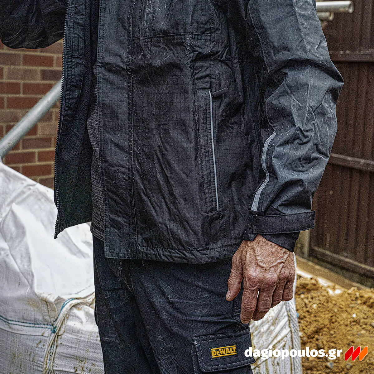 DeWalt DWC48-001 Storm Αδιάβροχο Τζάκετ Black/Grey