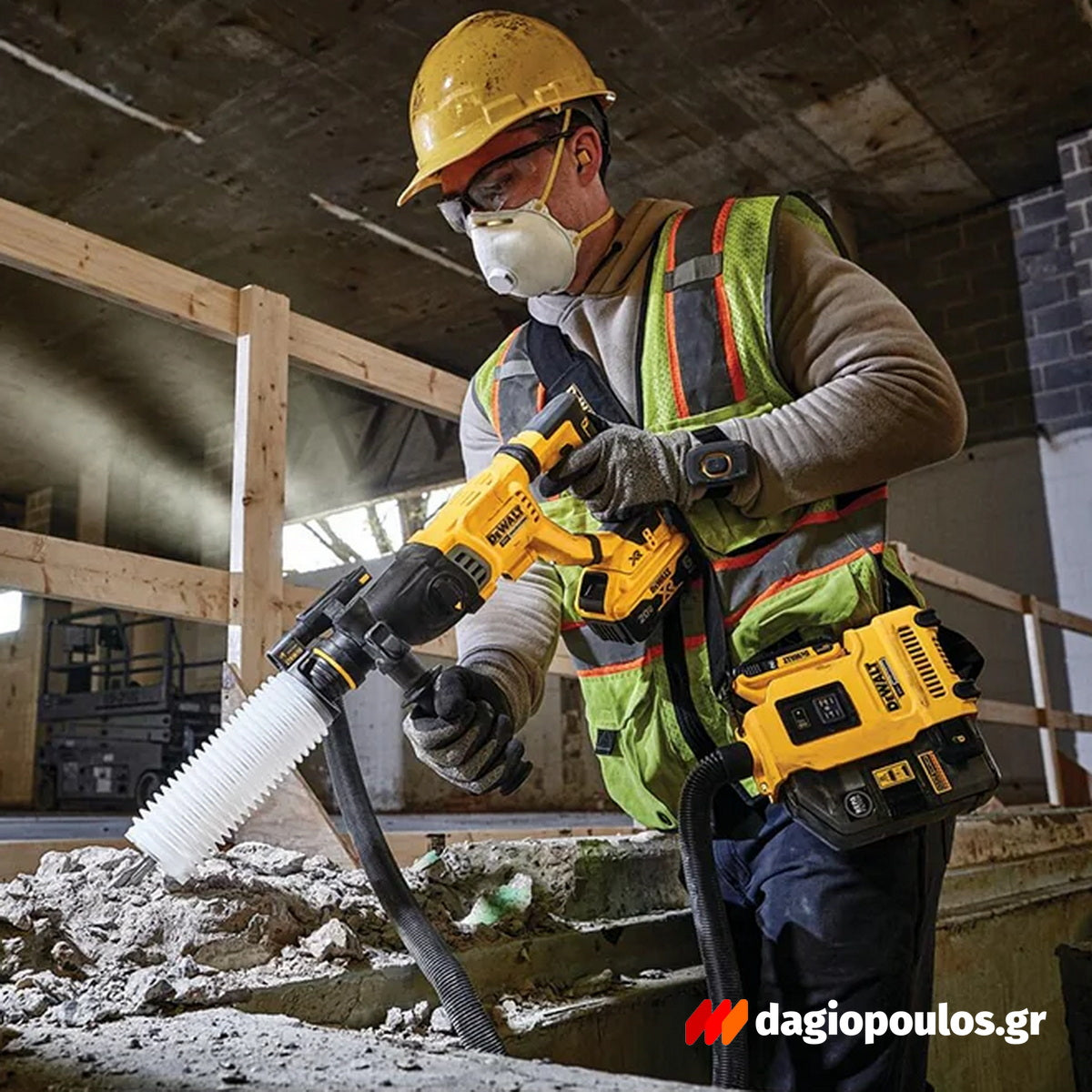 DeWalt DWH161N-XJ Brushless Αναρροφητήρας (Απορροφητήρας) - Εξαγωγέας Σκόνης Μπαταρίας Για Δράπανα SDS 18V Li-Ion SOLO