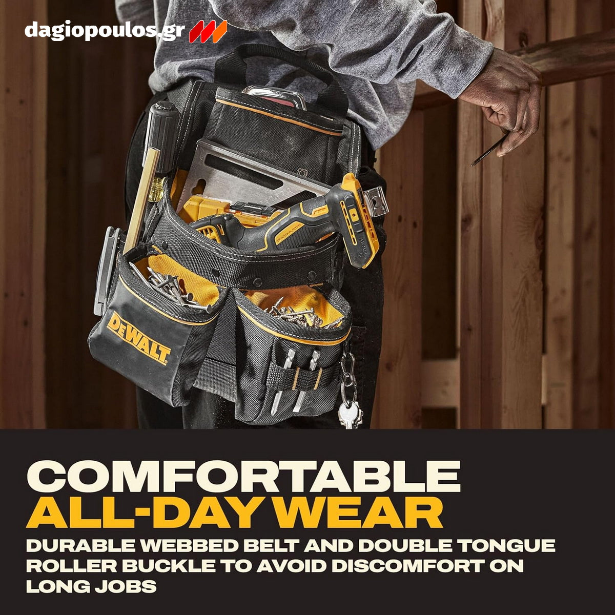 DeWalt DWST40201-1 Εργαλειοθήκη Μέσης με Διπλές Θήκες και Ζώνη Βαρέος Τύπου