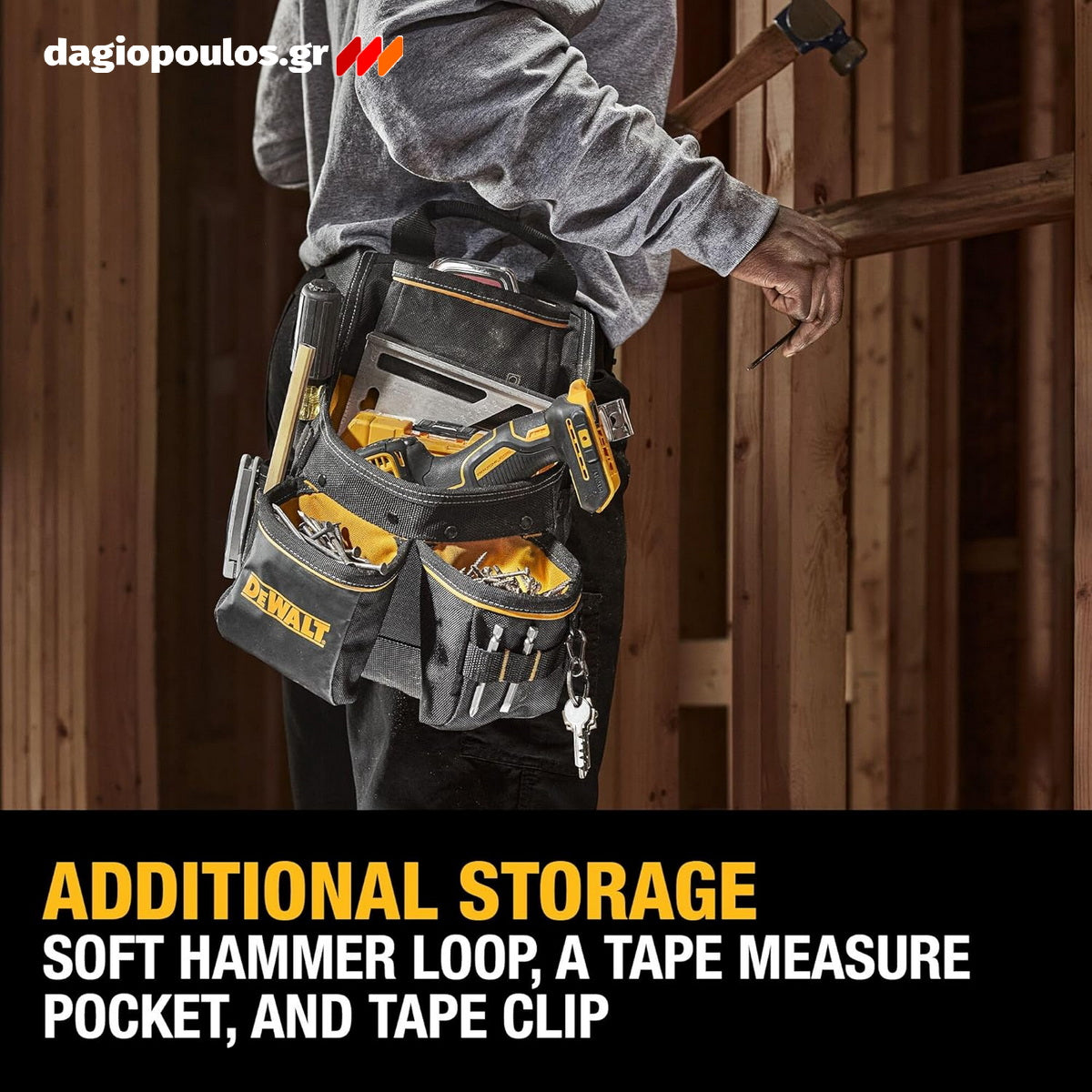 DeWalt DWST40201-1 Εργαλειοθήκη Μέσης με Διπλές Θήκες και Ζώνη Βαρέος Τύπου
