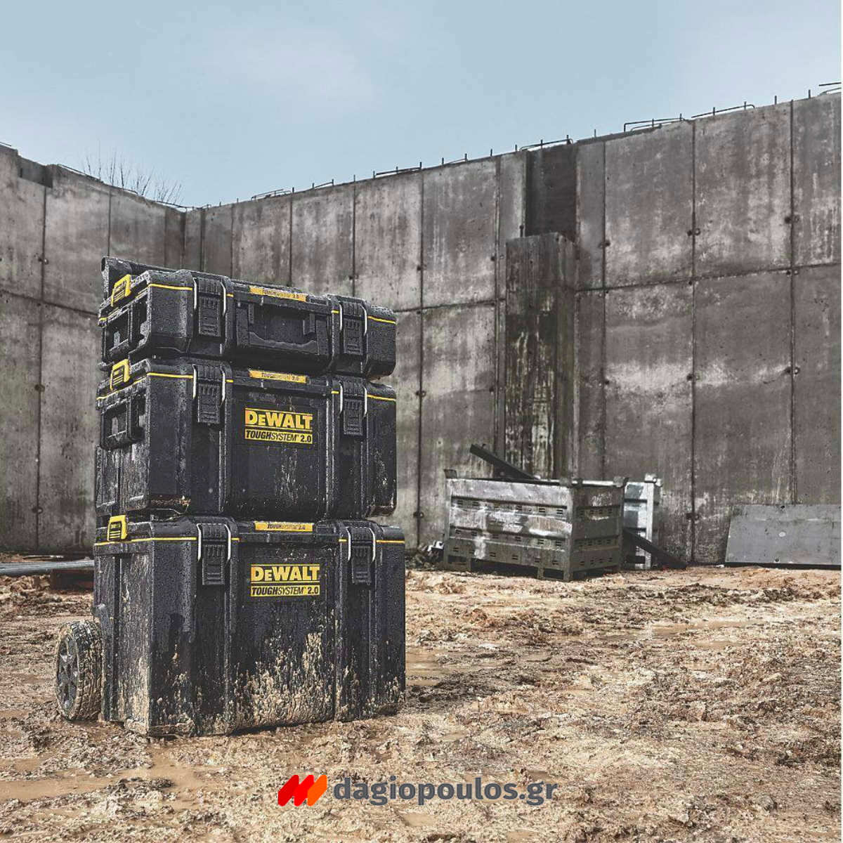DeWalt DWST83402-1 Εργαλειοθήκη Τροχήλατη Σετ 3 Τεμ Tough System 2.0