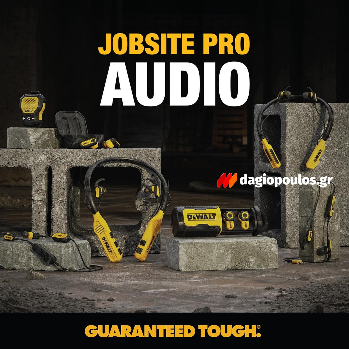 DeWalt DXMA190-2097-DWG Ασύρματα Ακουστικά Bluetooth PRO-X2 ANC