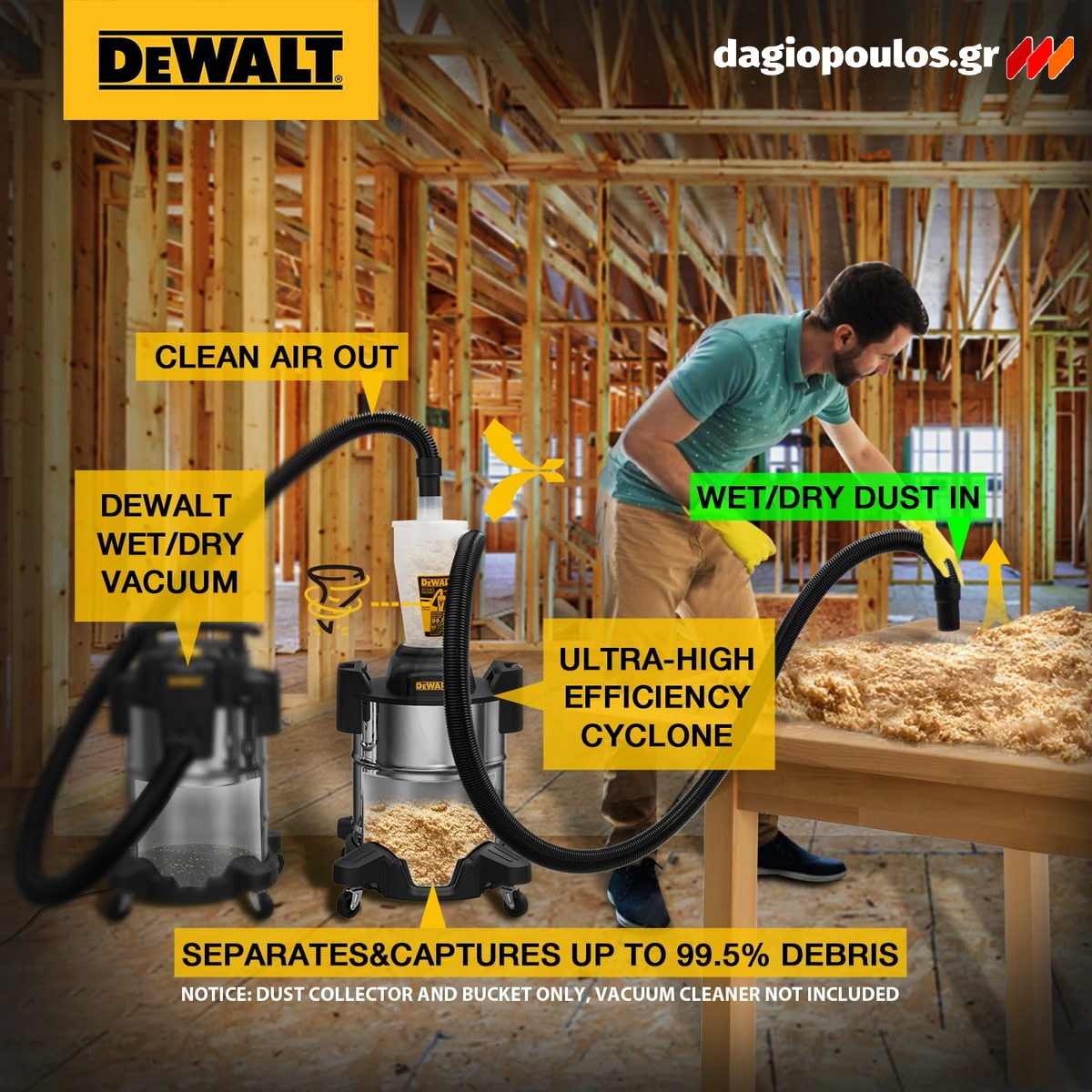DeWalt DXVCS003 Διαχωριστής Σκόνης