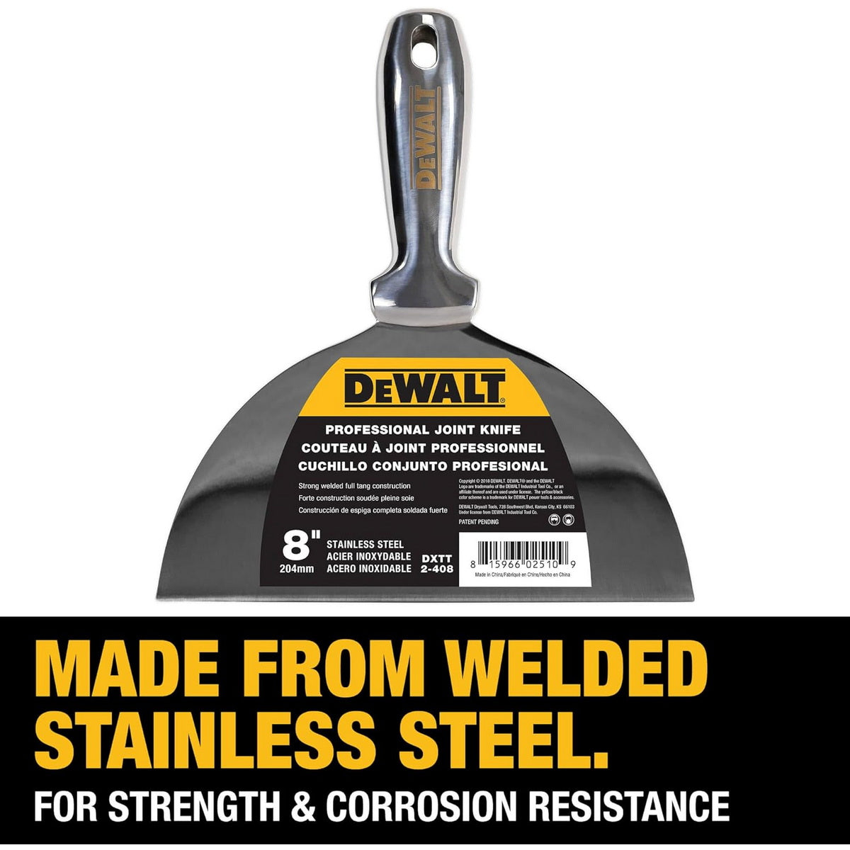 DeWalt DXTT-2-408 Stainless Steel Στοκαδόρος Με Ηλεκτροσυγκολλημένη Λαβή 8″ 203mm ΑΝΟΞΕΙΔΩΤΟΣ
