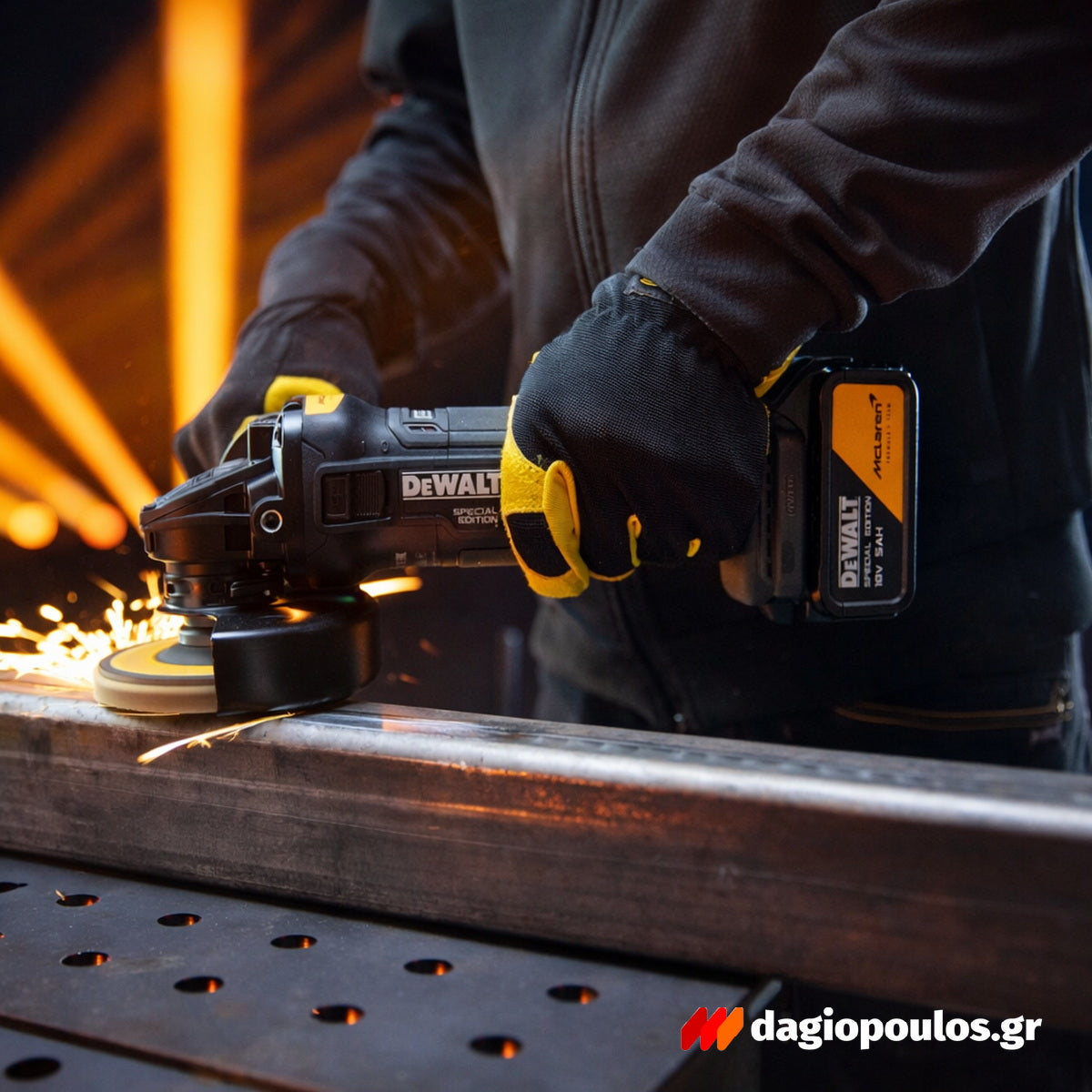 DeWalt McLaren DCG45MP2T-QW Brushless Γωνιακός Τροχός Μπαταρίας 18V Li-Ion 125mm Με 2 Μπατ.5.0Ah XR - Φορτιστή - Βαλίτσα T-Stak