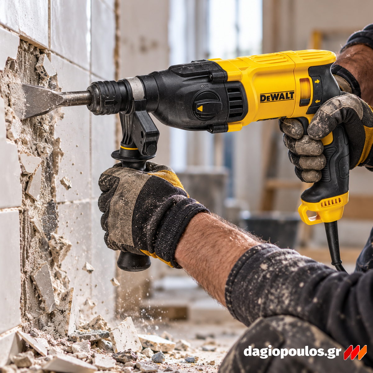 DeWalt D25133K-QS SDS Plus Ηλεκτρικό Σκαπτικό Περιστροφικό Πνευματικό Πιστολέτο 800W 2.6J Με Βαλίτσα