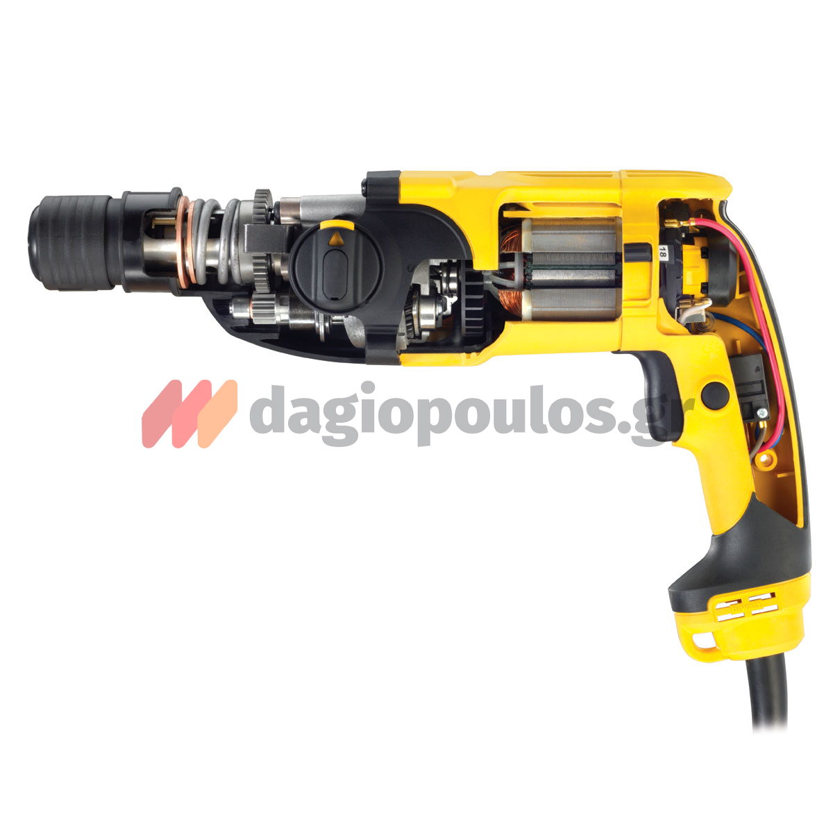DeWalt D25134KP-QS SDS Plus Ηλεκτρικό Πνευματικό Πιστολέτο 2.8J 800W & Βαλίτσα T-Stak EXTRA Τσοκ Εξαρτήματα