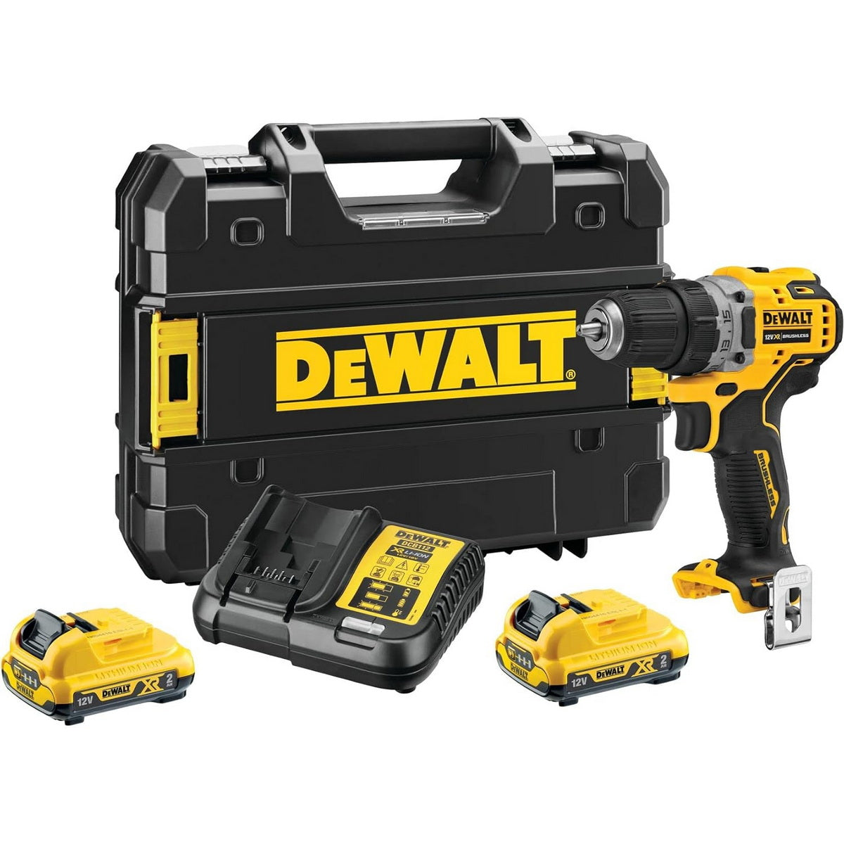 DeWalt DCD701D2 Brushless Κρουστικό Δραπανοκατσάβιδο Μπαταρίας 12V Li-Ion Με 2 Μπαταρίες 2.0Ah & Βαλίτσα T-Stak