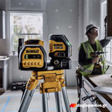 DeWalt DCE089D1G18-GB Αλφάδι Λέιζερ 3 x 360° 12V / 18V XR® Li-Ion Πολλαπλών Γραμμών Πράσινο Με Μπαταρία 2.0Ah - Βαλίτσα T-Stak